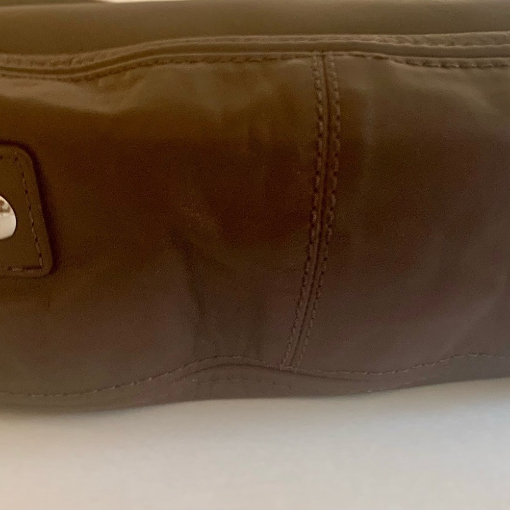 Coach Zoe Large Leather Hobo Shoulder Bag #F1032-F14706, Brown - Picture 3 of 9